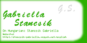 gabriella stancsik business card